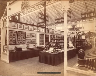 Zuid-Australische tentoonstelling, hoofdgebouw, Centennial International Exhibition, Philadelphia, 1876